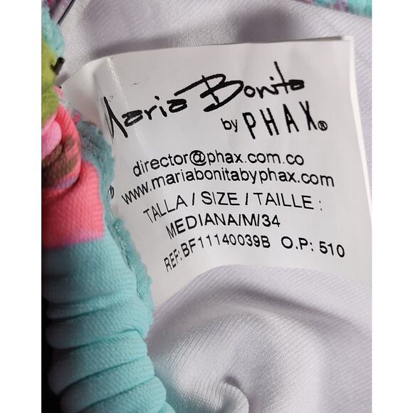 NWT PHAX Maria Bonita Divine Embellished Beaded Triangle Bikini Top Size M - Picture 6 of 8